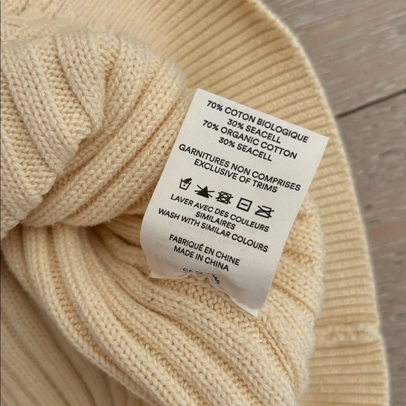 Yellow Frank & Oak Ribbed Pullover Sweater - Picture 4 of 5